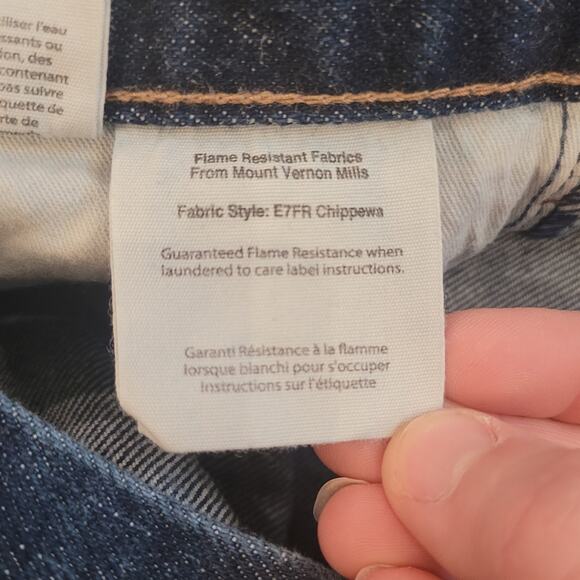 Carhartt FR Jeans Cat 2 Mens 44x30 Flame Resistant Signature Denim Workwear - Picture 10 of 12